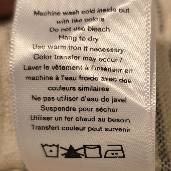 rag & bone Natural Stripe Tie Straight Pant Linen Blend 29 - Picture 9 of 14